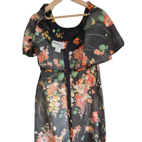 Vintage 60's/70's Tori Richard Honolulu Bright Floral Maxi Dress sz 14 - Picture 16 of 16